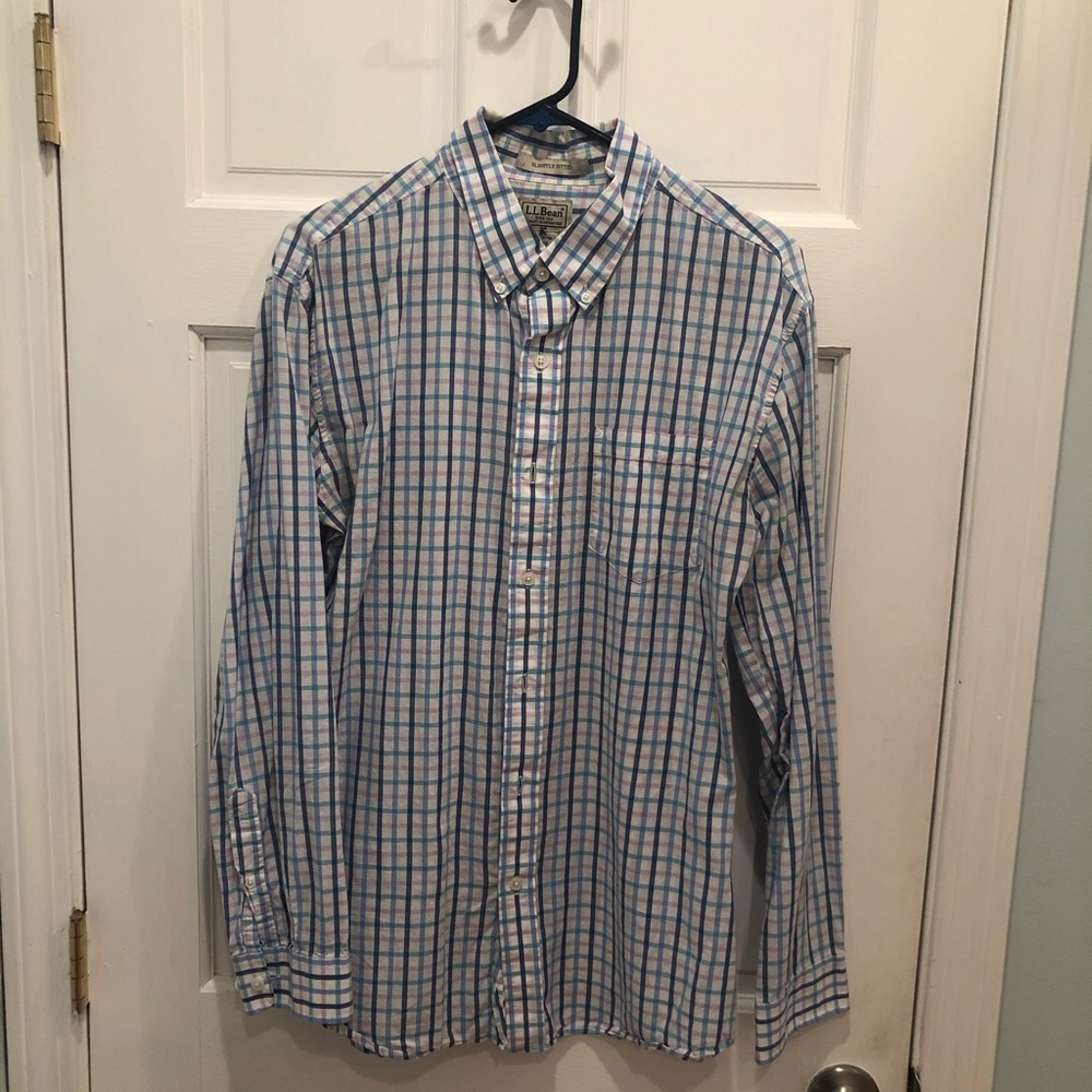 L.L. Bean slim fit button down
